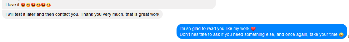 A client's message