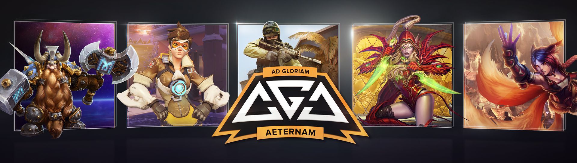 Logo and Twitch banner created for AGA with their streamed games (2017)
