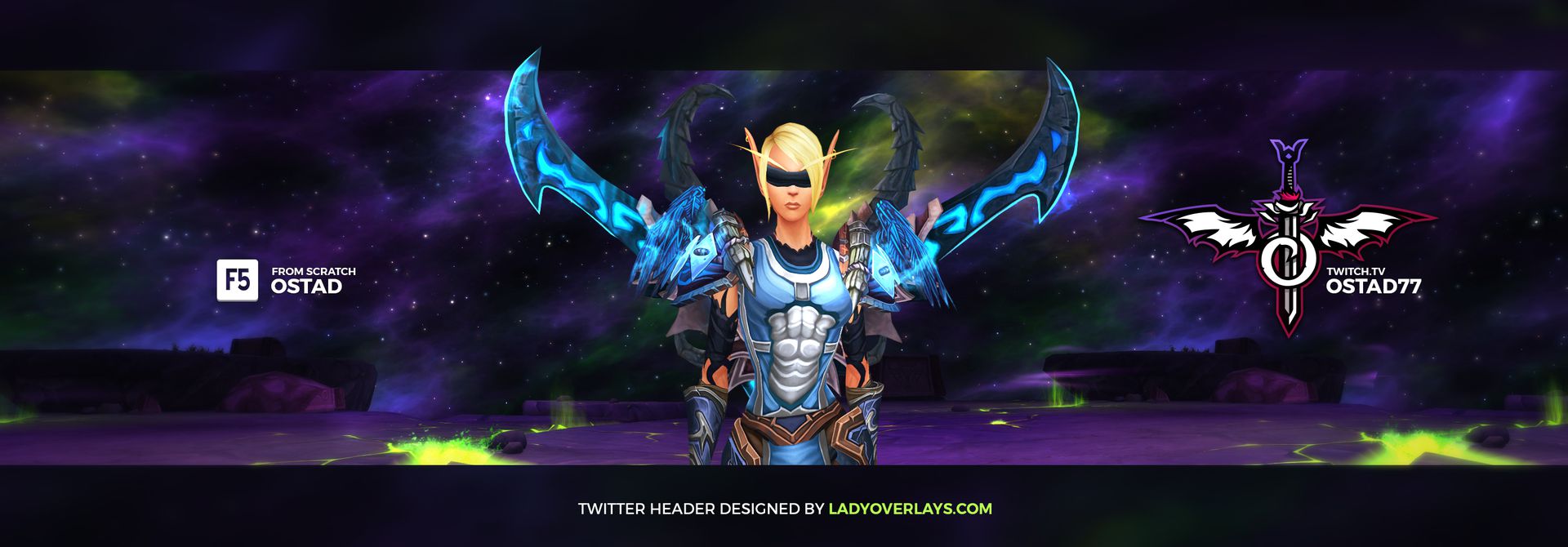 Twitter banner created for Ostad from the guild "From Scratch" (2018)